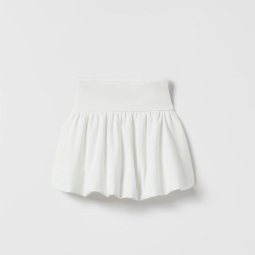 ZARA Girls White Bubble Skirt